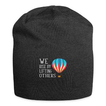 We Rise By Lifting Others Inspirational Quote - Jersey-Beanie - Anthrazit - Vorne