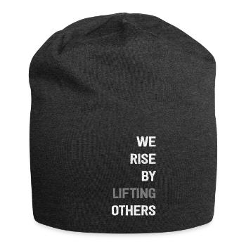 We Rise By Lifting Others Inspirational Quote - Jersey-Beanie - Anthrazit - Vorne