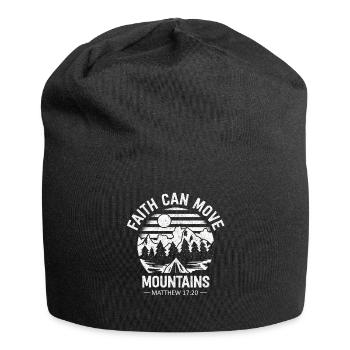 Christian Faith Can Move Mountains Jesus Christ - Jersey Beanie - black - Front