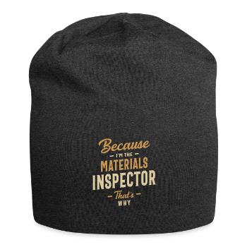Materials Inspector Job Occupation Birthday Worker - Jersey Beanie - charcoal grey - Front