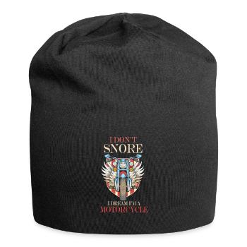 I Don't Snore I Dream I'm A Motorcycle - Jersey-Beanie - Schwarz - Vorne