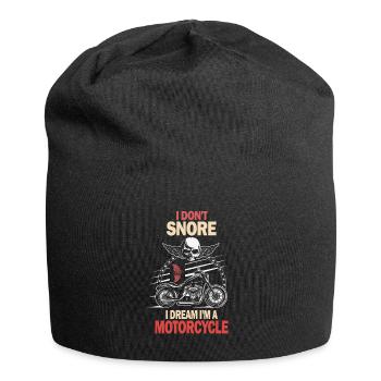 I Don't Snore I Dream I'm A Motorcycle - Jersey-Beanie - Schwarz - Vorne