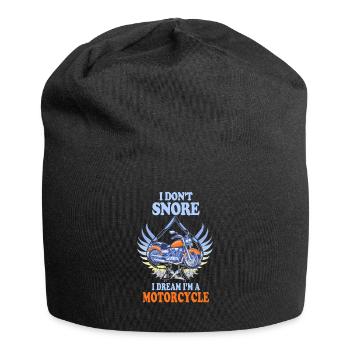 I Don't Snore I Dream I'm A Motorcycle - Jersey-Beanie - Schwarz - Vorne