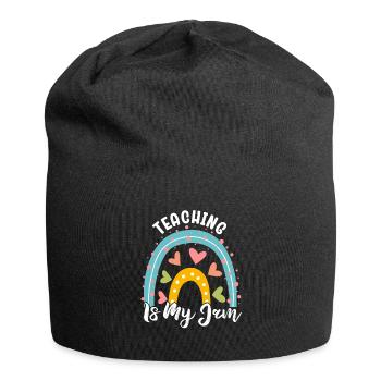 Teaching Is My Jam School Teacher Appreciation - Jersey Beanie - black - Front
