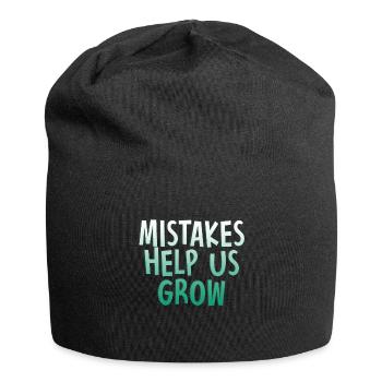 Mistakes Help Us Grow Back To School Motivational - Jersey Beanie - black - Front