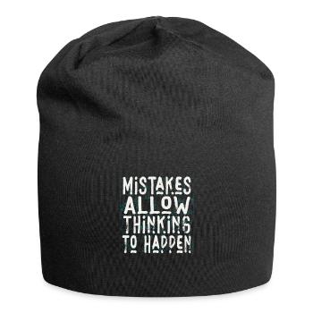 Mistakes Allow Thinking To Happen School Math - Jersey Beanie - black - Front