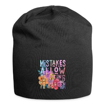 Mistakes Allow Thinking To Happen School Math - Jersey Beanie - black - Front