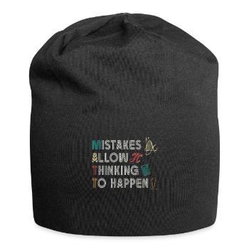 Mistakes Allow Thinking To Happen School Math - Jersey Beanie - black - Front