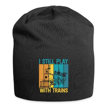 I Still Play With Trains Locomotive Engine Drivers - Jersey-Beanie - Schwarz - Vorne