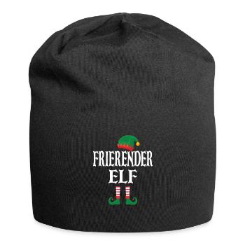 Weihnachten Frierender Elf - Jersey-Beanie - Schwarz - Vorne