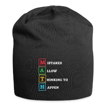 Mistakes Allow Thinking To Happen School Math - Jersey Beanie - black - Front