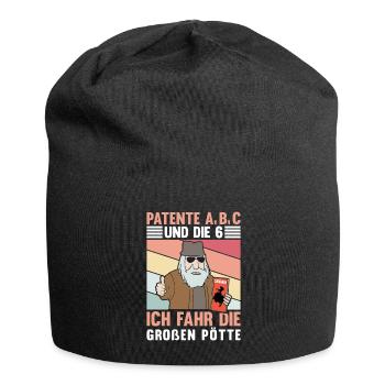 PATENTE A B C UND DIE 6 ICH FAHR DIE GROßEN PÖTTE - Jersey-Beanie - Schwarz - Vorne