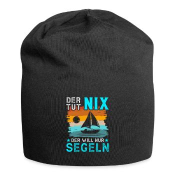 Segler Segelschiff Segelboot - Jersey-Beanie - Schwarz - Vorne