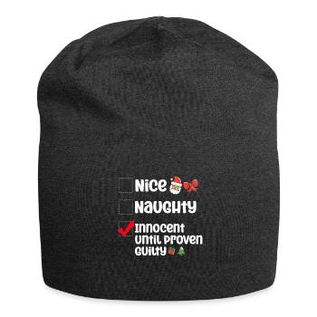 Nice Naughty Innocent Until Proven Guilty - Jersey Beanie - charcoal grey - Front