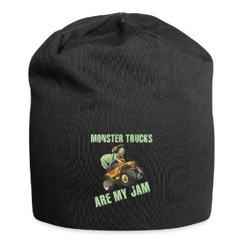 Monster Trucks Are My Jam Vintage Retro - Jersey Beanie - black - Front