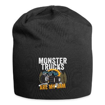 Monster Trucks Are My Jam Vintage Retro - Jersey Beanie - black - Front