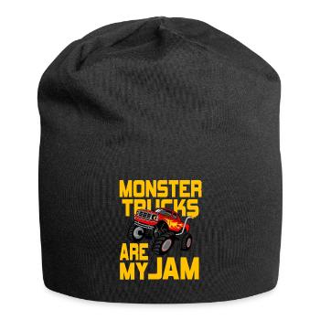 Monster Trucks Are My Jam Vintage Retro - Jersey Beanie - black - Front