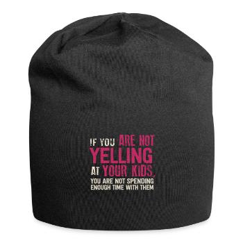 Daddy Mommy Yelling Of The Birthday Kids Matching - Jersey-Beanie - Schwarz - Vorne