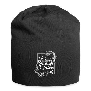 Hebamme Zukünftige Hebamme - Jersey-Beanie - Schwarz - Vorne