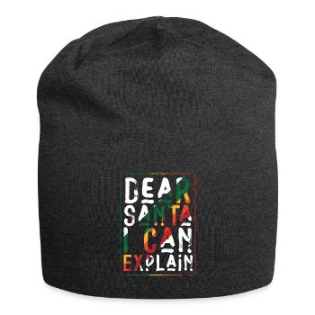 Dear Santa I Can Explain - Jersey-Beanie - Anthrazit - Vorne