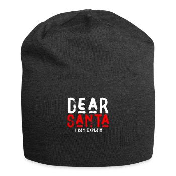Dear Santa I Can Explain - Jersey-Beanie - Anthrazit - Vorne