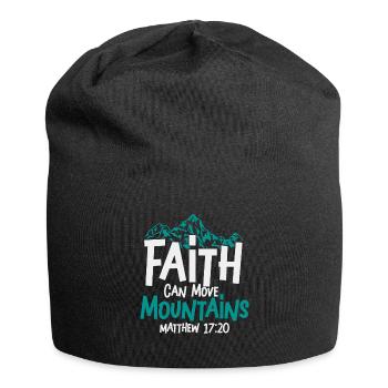 Christian Faith Can Move Mountains Jesus Christ - Jersey Beanie - black - Front