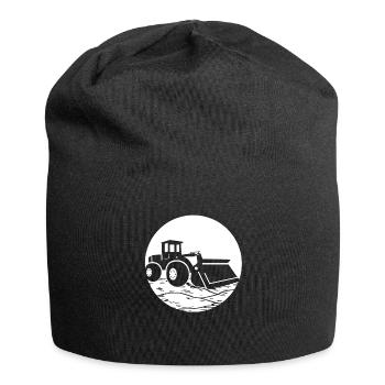 T-shirt chargeuse sur pneus - Bonnet en jersey - noir - Devant