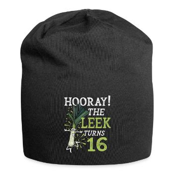 16ème jour BHooray Le poireau a 16 ans - Bonnet en jersey - noir - Devant