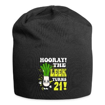 21ème jour BHooray Le poireau a 21 ans - Bonnet en jersey - noir - Devant