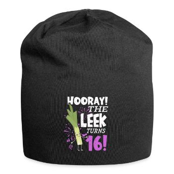 16ème jour BHooray Le poireau a 16 ans - Bonnet en jersey - noir - Devant
