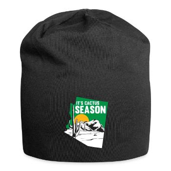 Kaktus Garten Kaktus - Jersey-Beanie - Schwarz - Vorne
