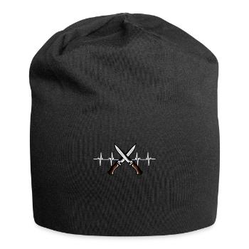 Couteau de chasse à retourner un couteau de collectionneur, - Bonnet en jersey - noir - Devant