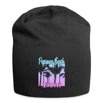 Papenoo Beach Tahiti - Bonnet en jersey - noir - Devant