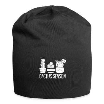 Kaktus Garten Kaktus - Jersey-Beanie - Schwarz - Vorne