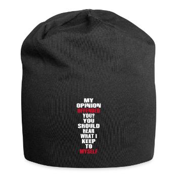 My Opinion Offended You Shirt Adult Humor Novelty - Jersey Beanie - black - Front