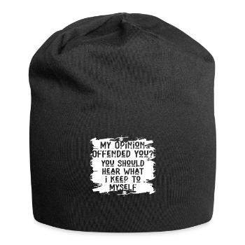 My Opinion Offended You Shirt Adult Humor Novelty - Jersey Beanie - black - Front