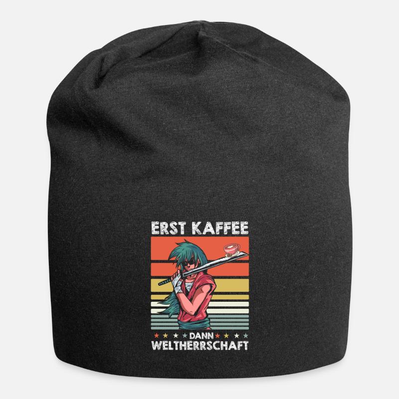 Samurai Kaffee Sonnenbrille - Jersey-Beanie - Schwarz