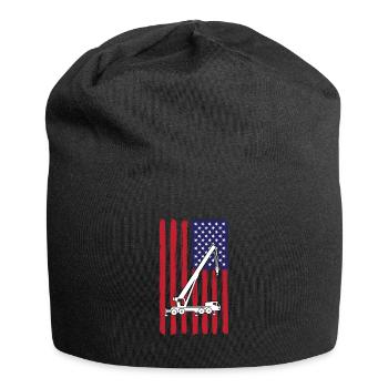 USA Kran - Jersey-Beanie - Schwarz - Vorne
