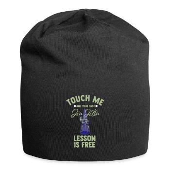 Touch Me And Your First Jiu Jitsu Lesson Is Free - Jersey Beanie - black - Front