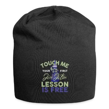 Touch Me And Your First Jiu Jitsu Lesson Is Free - Jersey Beanie - black - Front