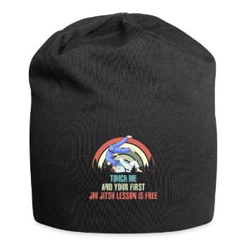 Touch Me And Your First Jiu Jitsu Lesson Is Free - Jersey Beanie - black - Front