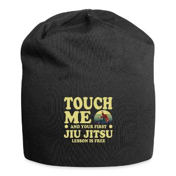 Touch Me And Your First Jiu Jitsu Lesson Is Free - Jersey Beanie - black - Front