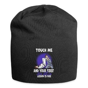 Touch Me And Your First Jiu Jitsu Lesson Is Free - Jersey Beanie - black - Front