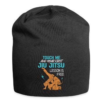 Touchez-moi et votre première leçon de Jiu Jitsu est gratuite - Bonnet en jersey - noir - Devant