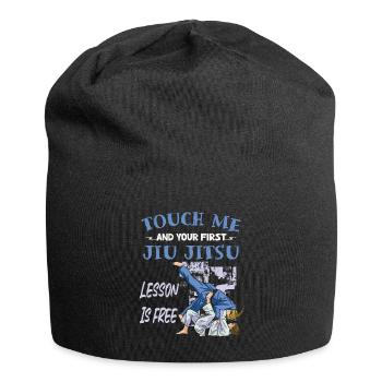 Touch Me And Your First Jiu Jitsu Lesson Is Free - Jersey-Beanie - Schwarz - Vorne