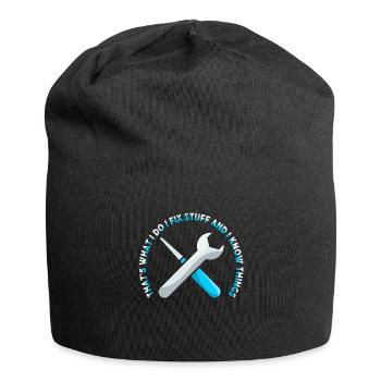 That's What I Do I Fix Stuff And I Know Things - Jersey-Beanie - Schwarz - Vorne