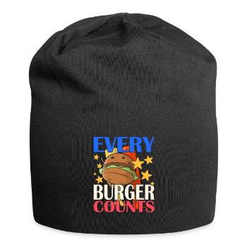 Chaque hamburger compte - Bonnet en jersey - noir - Devant