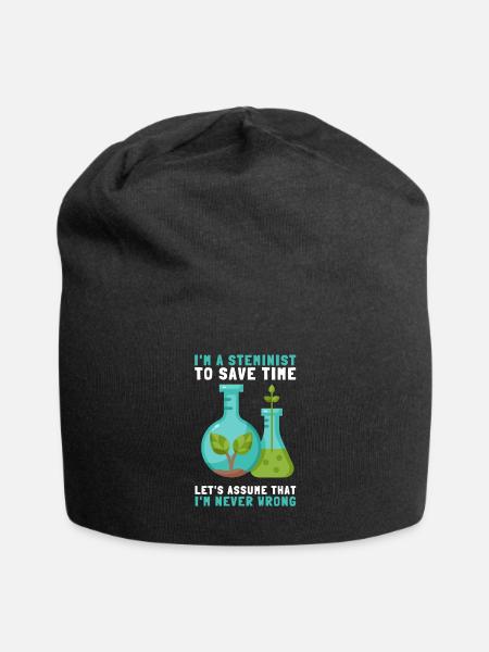 Female Stem Scientist Technology Student, - Jersey-Beanie - Schwarz
