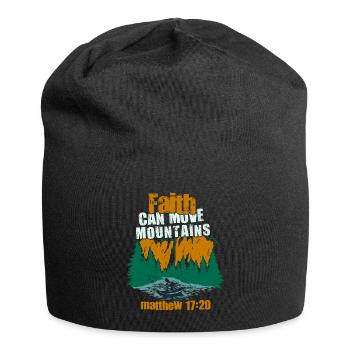 Christian Faith Can Move Mountains Jesus Christ - Jersey Beanie - black - Front