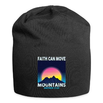 Christian Faith Can Move Mountains Jesus Christ - Jersey Beanie - black - Front